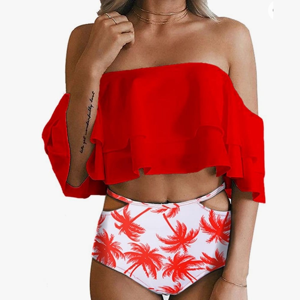 Tempt Me Women Two Piece Swimsuit High Waisted